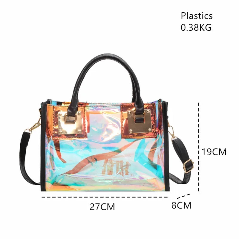 Fashionable Plastic Dazzling Colors Casual Crossbody Bags for Women Ladies Luxury Designer Tote Handbags Travel Shoulder Bag Sac