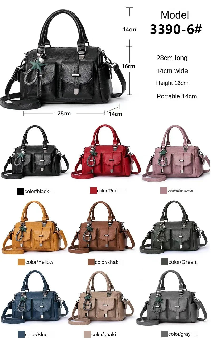 "Stylish and Elegant Vegan Soft Leather Women's Multi-functional Shoulder Bag"